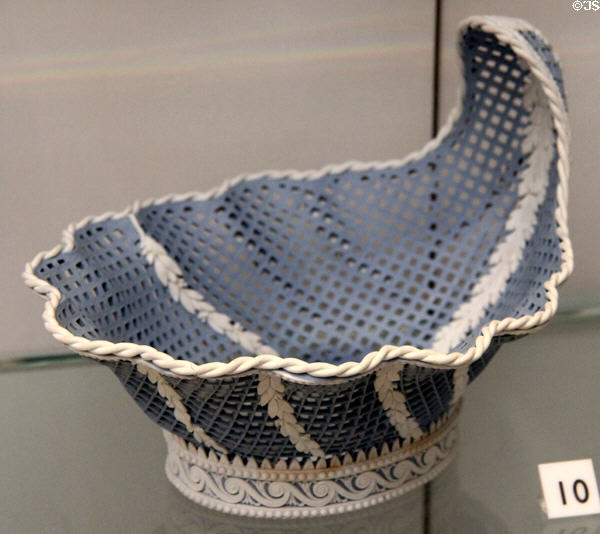 Wedgwood blue jasper dessert basket (c1800) at Lady Lever Art Gallery. Liverpool, England.