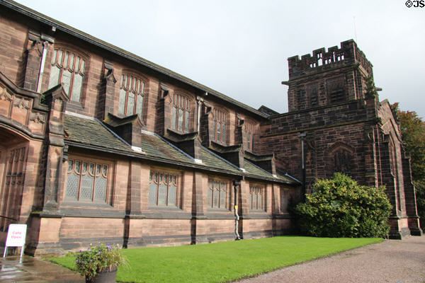 Gothic revival Christ Church (1904) at Port Sunlight. Liverpool, England.