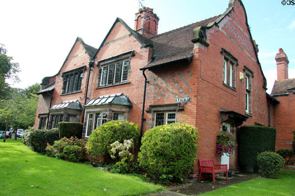 Brick house on Bath Street at Port Sunlight. Liverpool, England.