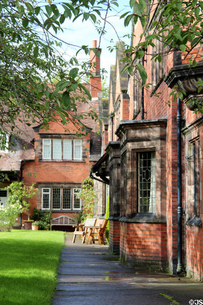 Brick house on Bath Street at Port Sunlight. Liverpool, England.