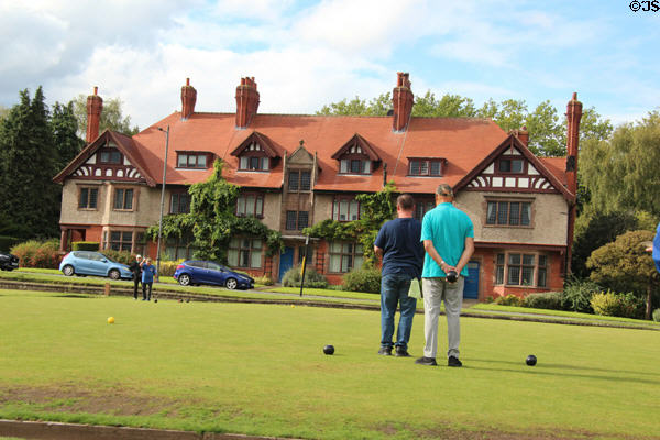 Village lawn bowling at Port Sunlight. Liverpool, England.