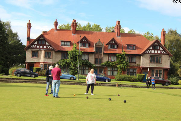 Village lawn bowling at Port Sunlight. Liverpool, England.