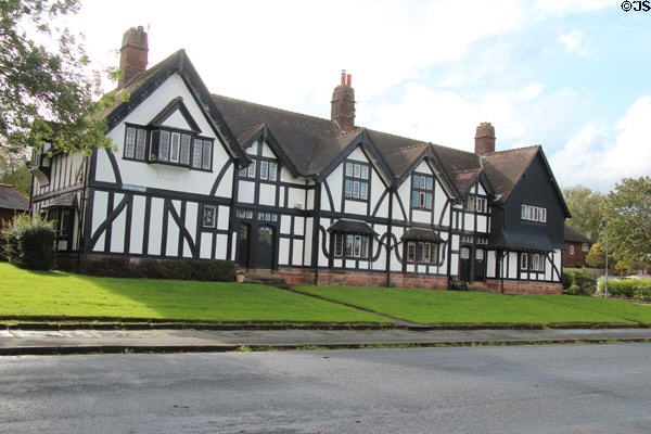 Half-timbered building at Port Sunlight. Liverpool, England.