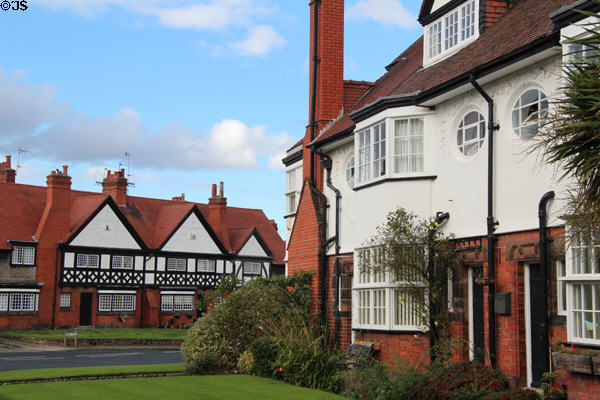 Port Sunlight houses. Liverpool, England.