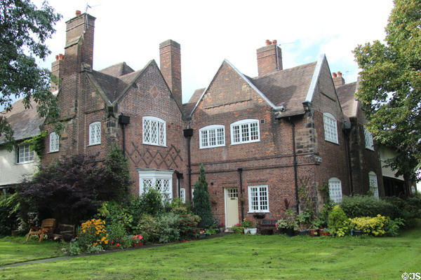 Brick mansion on Queen Mary Drive at Port Sunlight. Liverpool, England.