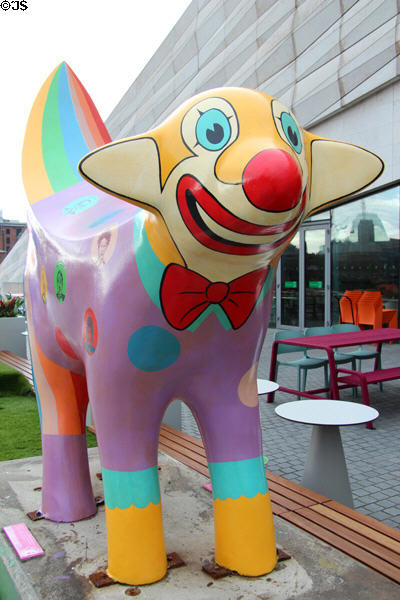 Superlambanana street art outside Museum of Liverpool. Liverpool, England.