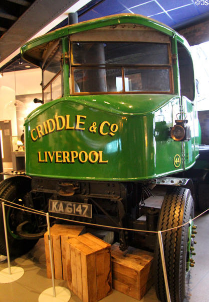 Sentinel Super Steam Tractor (1927) as used on Liverpool docks & made in Shrewsbury at Museum of Liverpool. Liverpool, England.