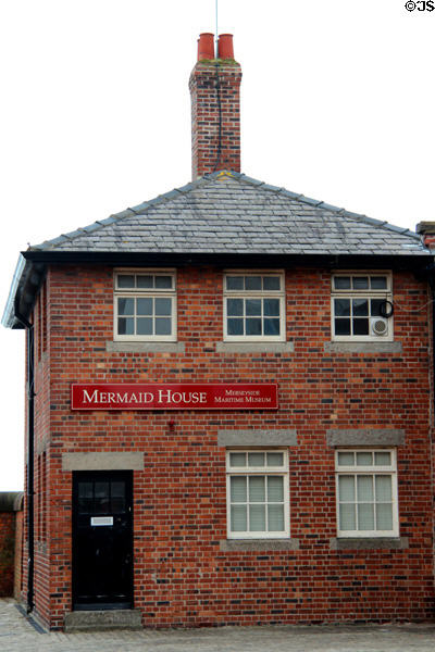 Mermaid House, part of Merseyside Maritime Museum, at Royal Albert Docks. Liverpool, England.