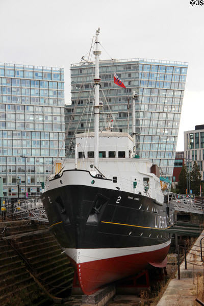 Edmund Gardner, Liverpool Pilot Cutter No 2 (1953) part of Merseyside Maritime Museum, near Royal Albert Docks. Liverpool, England.