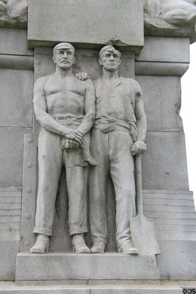 Detail of memorial to honor Heroes of Marine Engine Rooms. Liverpool, England.