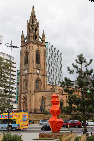 Anglican Church of Our Lady & St Nicholas (1815) near Pier Head. Liverpool, England.