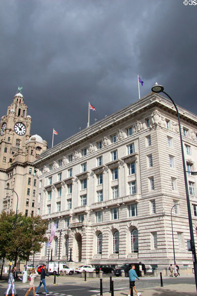 Cunard Building (1914-6) former headquarters of Cunard Line shipping company. Liverpool, England. Style: Italian Renaissance & Greek Revival. Architect: William Edward Willink & Philip Coldwell Thicknesse.