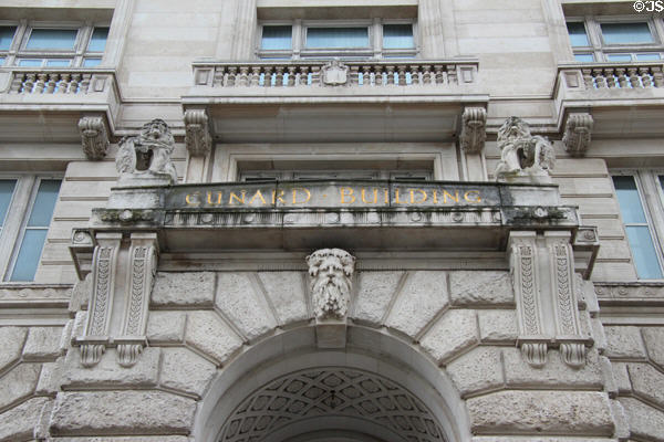 Cunard Building entrance arch. Liverpool, England.