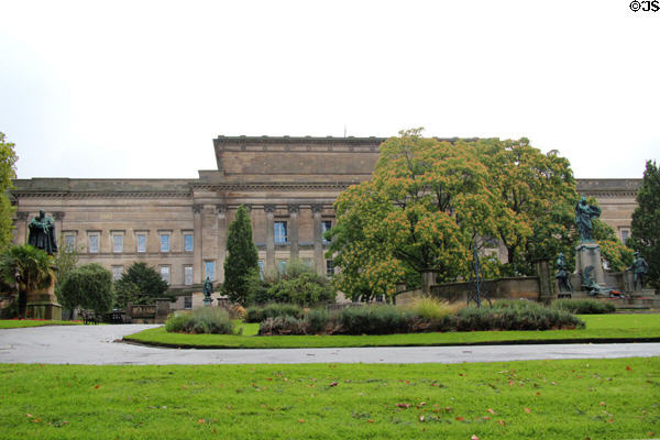 St John's Garden with St George's Hall beyond. Liverpool, England.