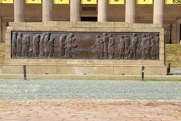 To the Men of Liverpool Who Fell in the Great War memorial Liverpool Cenotaph (1930) by Lionel Bailey Budden & Herbert Tyson Smith at St George's Hall. Liverpool, England.