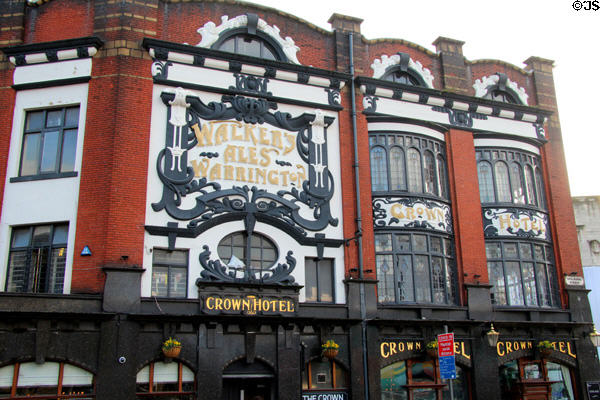 Art Nouveau style Crown Hotel (1905) on Skelhorne Street. Liverpool, England.