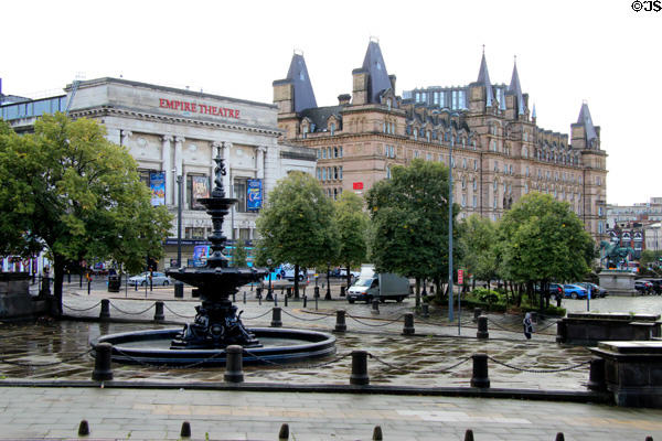 Empire Theatre & former Western Railway hotel on Lime Street. Liverpool, England.