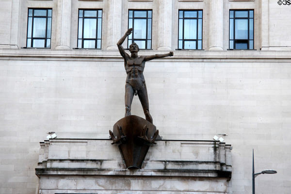 Art Deco facade & sculpture. Liverpool, England.