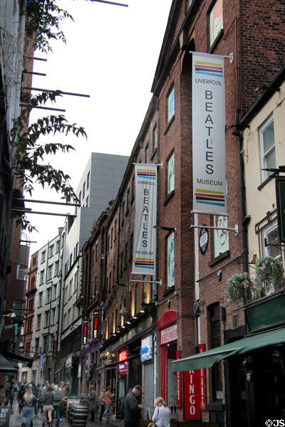 Liverpool Beatles Museum on Mathew Street. Liverpool, England.