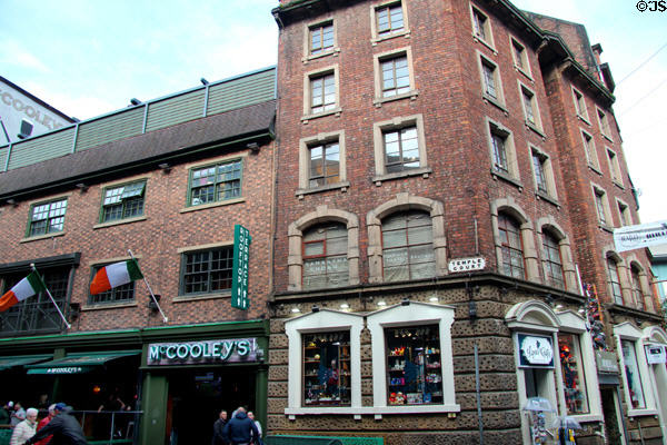 Entertainment spots on Temple Court at Mathew Street. Liverpool, England.