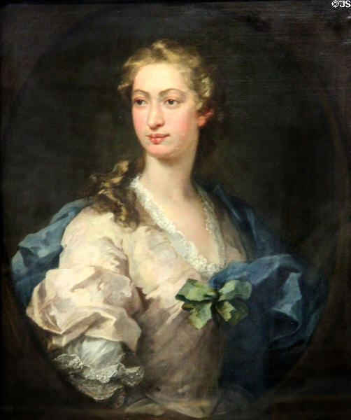 Portrait of unknown lady (1744) by William Hogarth at Walker Art Gallery. Liverpool, England.
