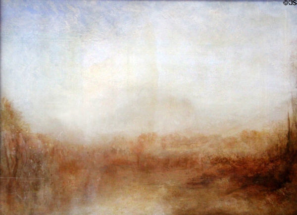Landscape painting (1840) by Joseph Mallord William Turner at Walker Art Gallery. Liverpool, England.