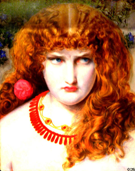 Helen of Troy painting (c1867) by Frederick Sandys at Walker Art Gallery. Liverpool, England.