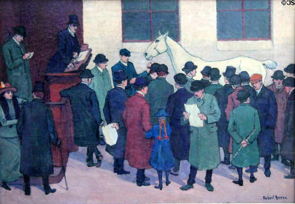 Under the Hammer painting (c1914) by Robert Bevan at Walker Art Gallery. Liverpool, England.