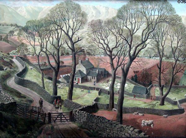 Springtime in Eskdale painting (1935) by James McIntosh Patrick at Walker Art Gallery. Liverpool, England.