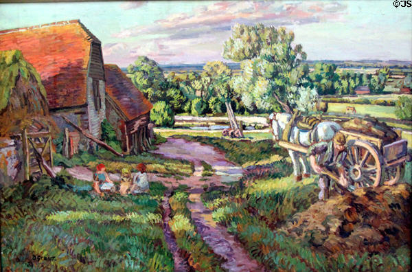 Farm in Sussex painting (1934) by Duncan Grant at Walker Art Gallery. Liverpool, England.