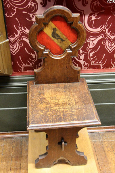 Gothic revival chair (c1835-40) by Augustus Welby Northmore Pugin at Walker Art Gallery. Liverpool, England.