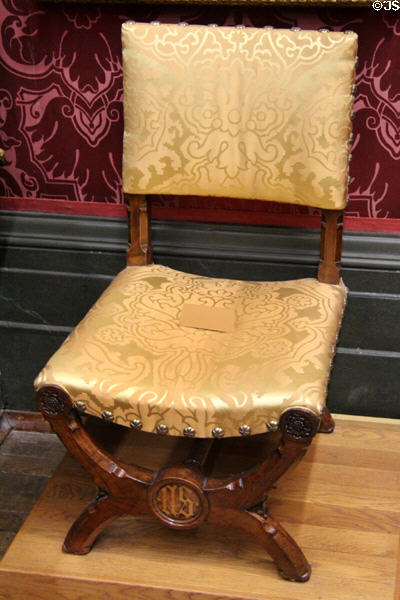 Gothic revival chair (c1860) by Edward Welby Pugin at Walker Art Gallery. Liverpool, England.