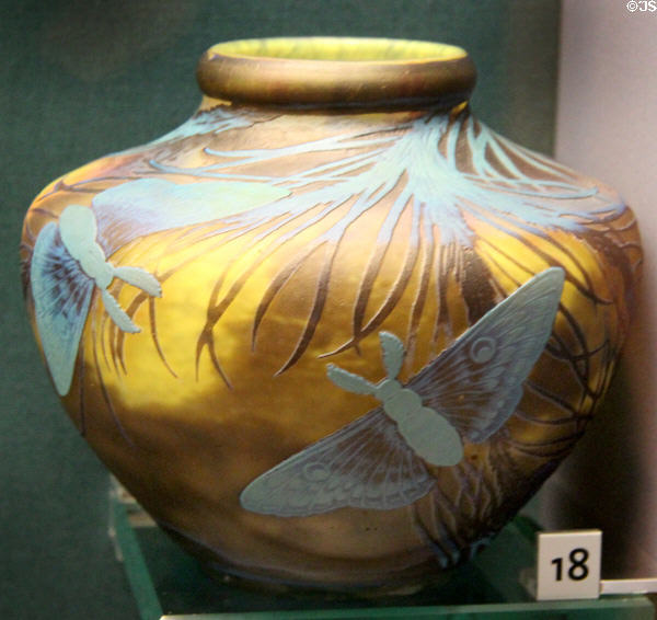 Cameo glass vase (c1900) by Muller Frères of Lunéville, France at Walker Art Gallery. Liverpool, England.