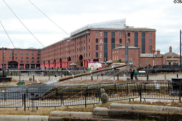 Heritage Albert Docks building now hosting in part Tate Liverpool art museum. Liverpool, England.