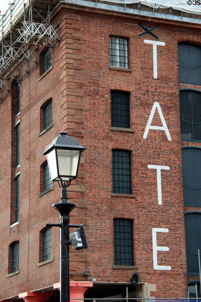 Tate Liverpool in Albert Docks heritage building. Liverpool, England.