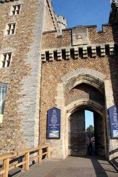 Entrance to Cardiff Castle. Cardiff, Wales.