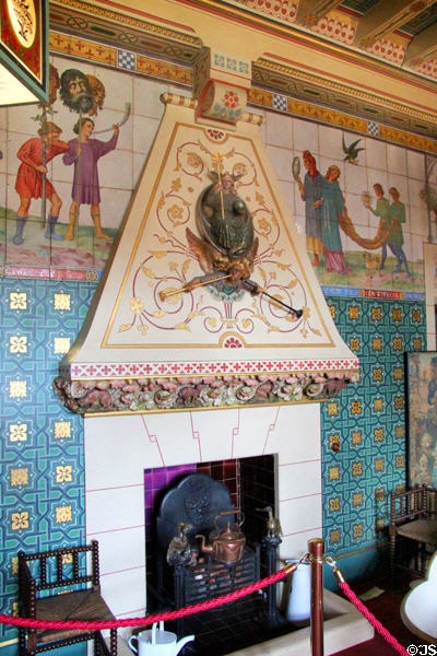 Day Nursery (1879) where four Bute children attended their lessons in the Guest Tower at Cardiff Castle. Cardiff, Wales.