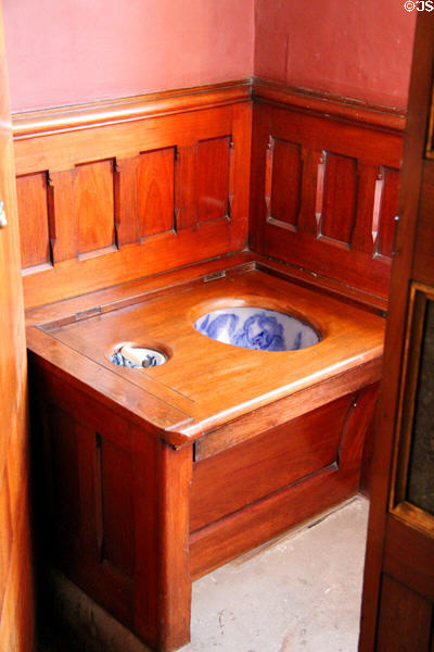 Water Closet in Lord Bute's bathroom at Cardiff Castle. Cardiff, Wales.