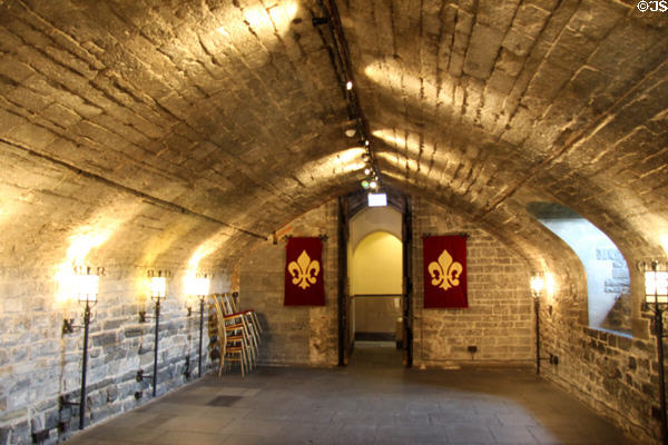 Cellar under Library at Cardiff Castle. Cardiff, Wales.