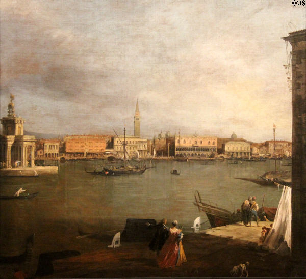 The Bacino di San Marco, looking North painting (c1730) by Antonio Canaletto at National Museum of Wales. Cardiff, Wales.