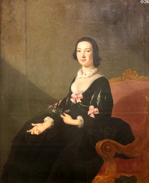 Portrait of a Lady (Miss Mary Jenkins?) (c1750) by Richard Wilson at National Museum of Wales. Cardiff, Wales.