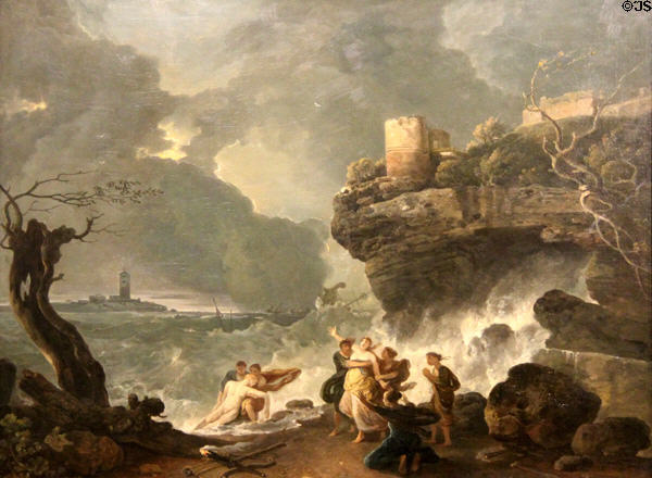 Ceyx & Alcyone painting (c1768) by Richard Wilson at National Museum of Wales. Cardiff, Wales.