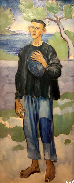 A French Fisherboy painting (1907) by Augustus John at National Museum of Wales. Cardiff, Wales.