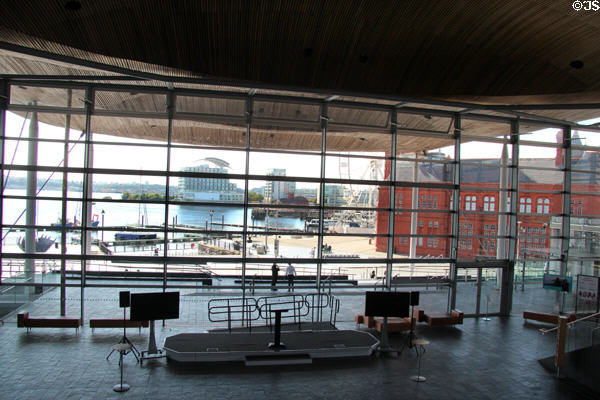 View of Cardiff Bay from Welsh Parliament. Cardiff, Wales.