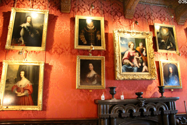 Painting gallery in dining room at Penrhyn Castle. Bangor, Wales.
