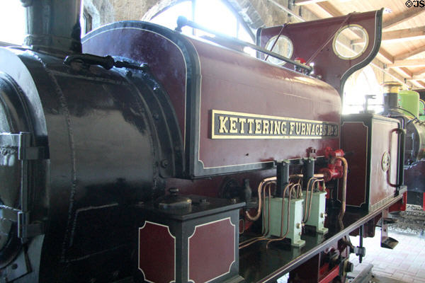 Kettering Furnaces No.3 (1885) built for Kettering Ironstone Railway by Black, Hawthorn & Co of Gateshead on Tyne at Penrhyn Castle Rail Museum. Bangor, Wales.