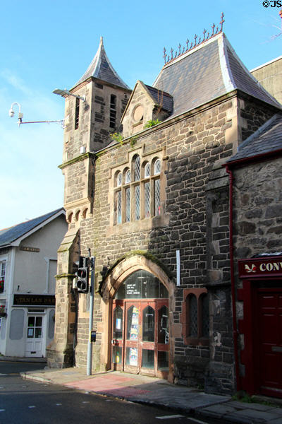 Former Civic Hall & community theatre (1966) currently closed with future undetermined. Conwy, Wales.