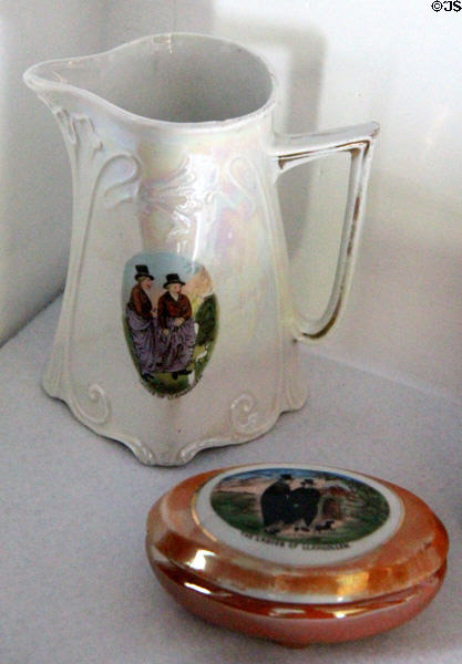 Early souvenirs with images of the "Two Ladies" at Plas Newydd. Llangollen, Wales.