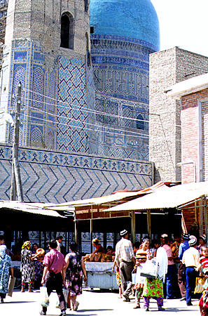 Samarkand bazaar next to Registan. Uzbekistan.