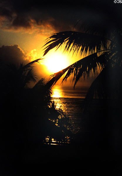 Sunrise over the beach. Bali, Indonesia.